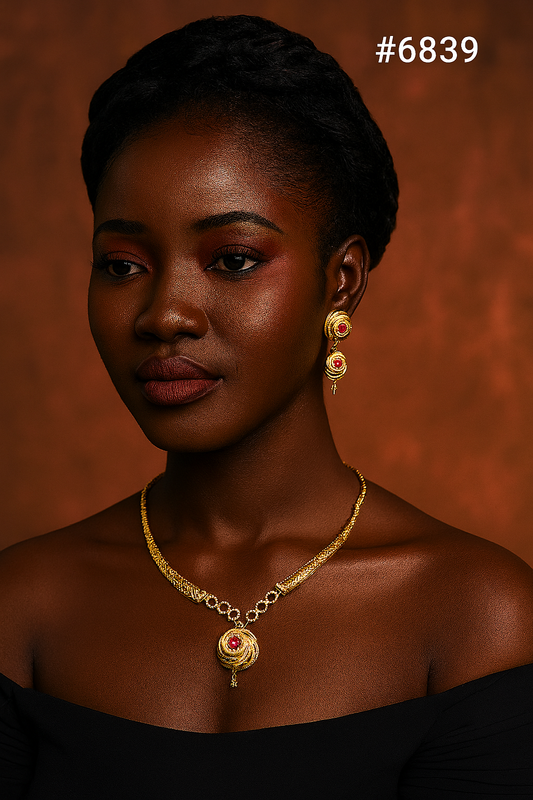 Gold Plated Small Necklace Set PMJ Model No : 6839