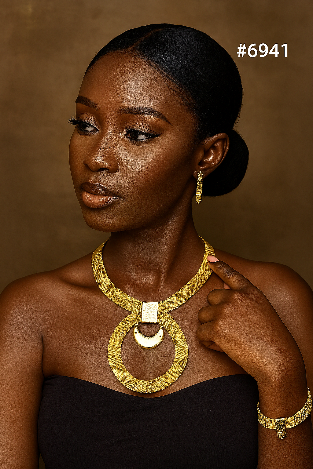 Gold Plated Short Necklaces, PMJ Model No: 6941