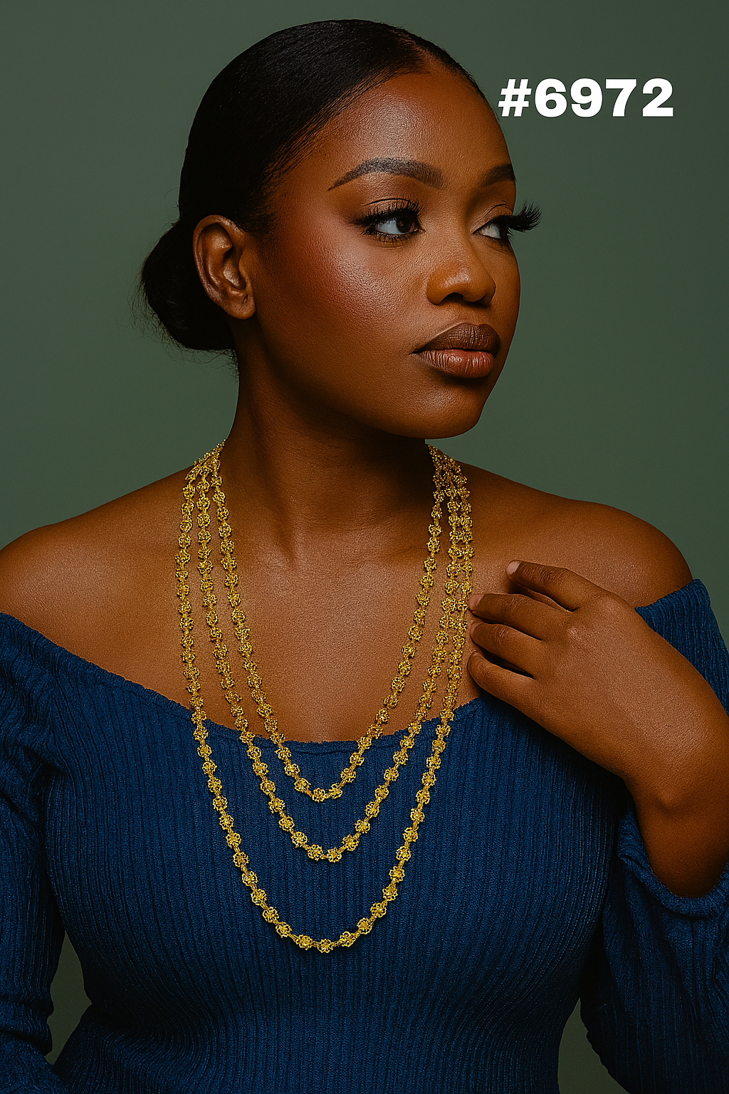 Gold Plated Long Necklace, PMJ Model No: 6972