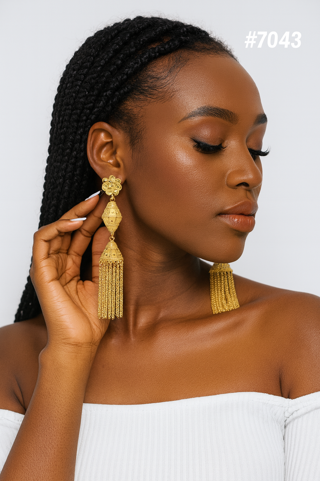 Gold Plated EARRING 1 Gram Gold Plated Jewellery PMJ Model No : 7043