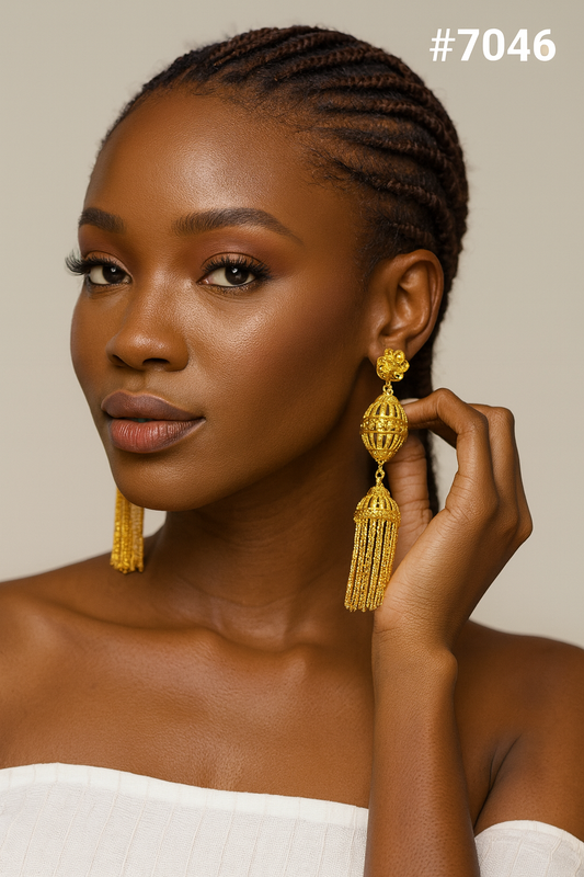 Gold Plated EARRING 1 Gram Gold Plated Jewellery PMJ Model No : 7046