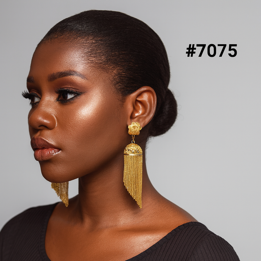 Gold Plated EARRING 1 Gram Gold Plated Jewellery PMJ Model No : 7075