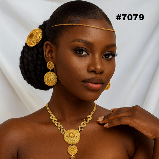 Gold Plated Long Necklace Set, PMJ Model No: 7079