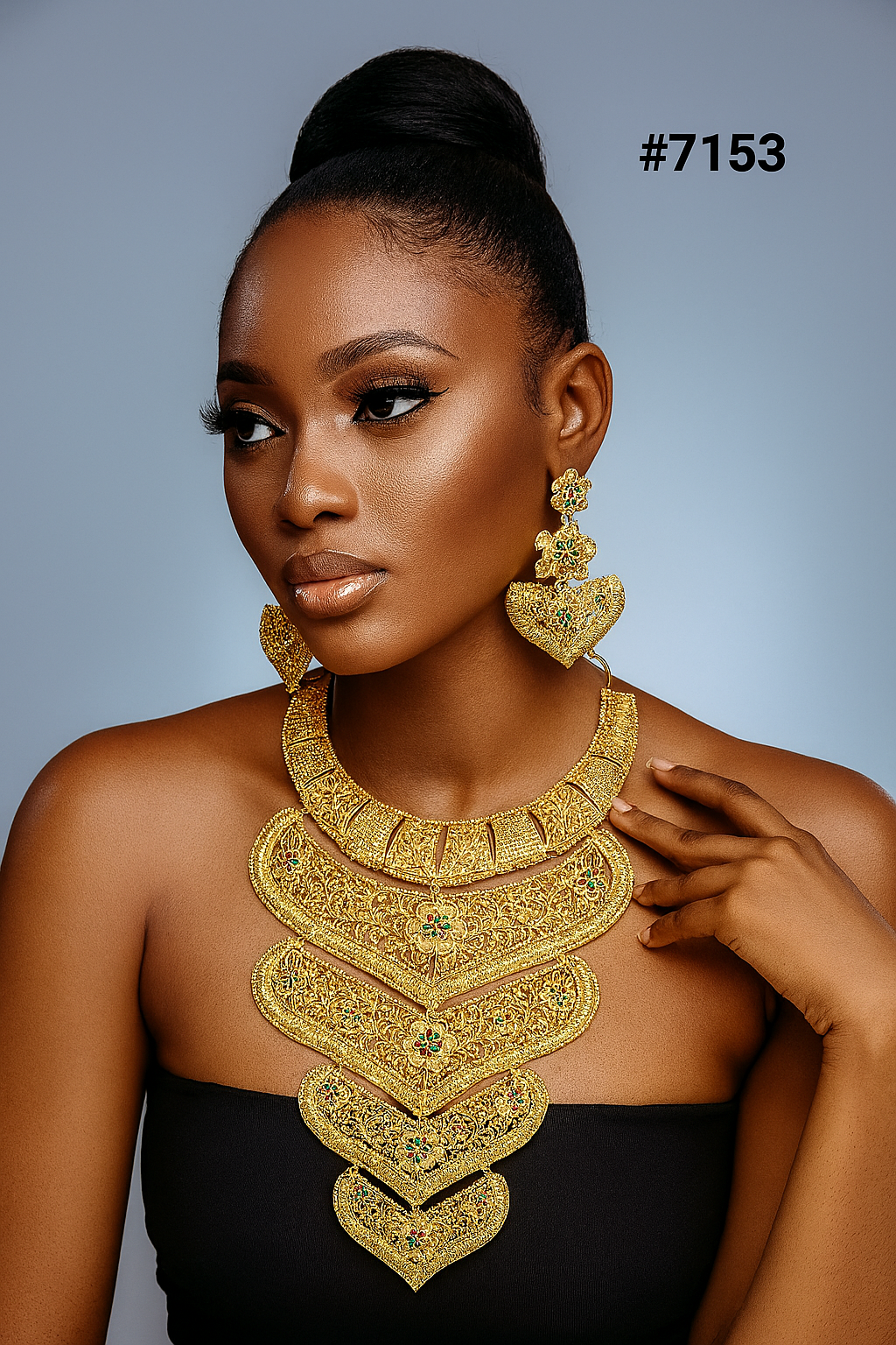 Gold Plated Long Necklace 1 Gram Gold Plated Jewellery PMJ Model No : 7153