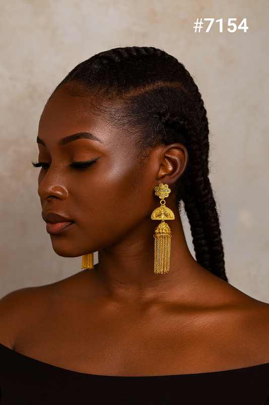 Gold Plated EARRING 1 Gram Gold Plated Jewellery PMJ Model No : 7154