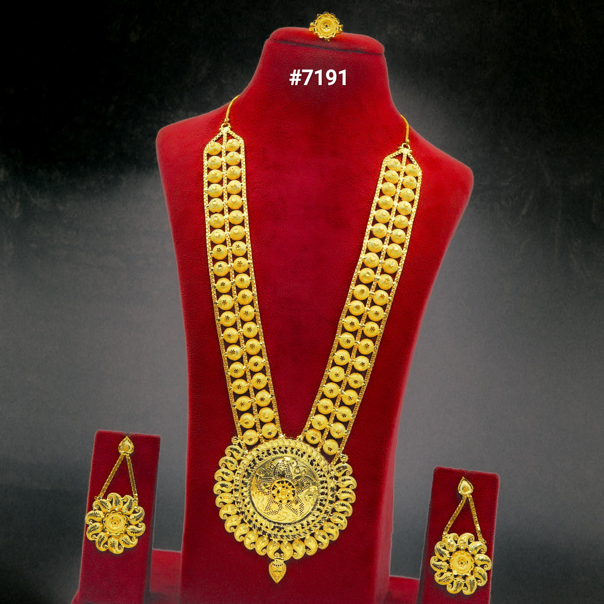 Gold Plated Short Necklace 1 Gram Gold Plated Jewellery PMJ Model No : 7191