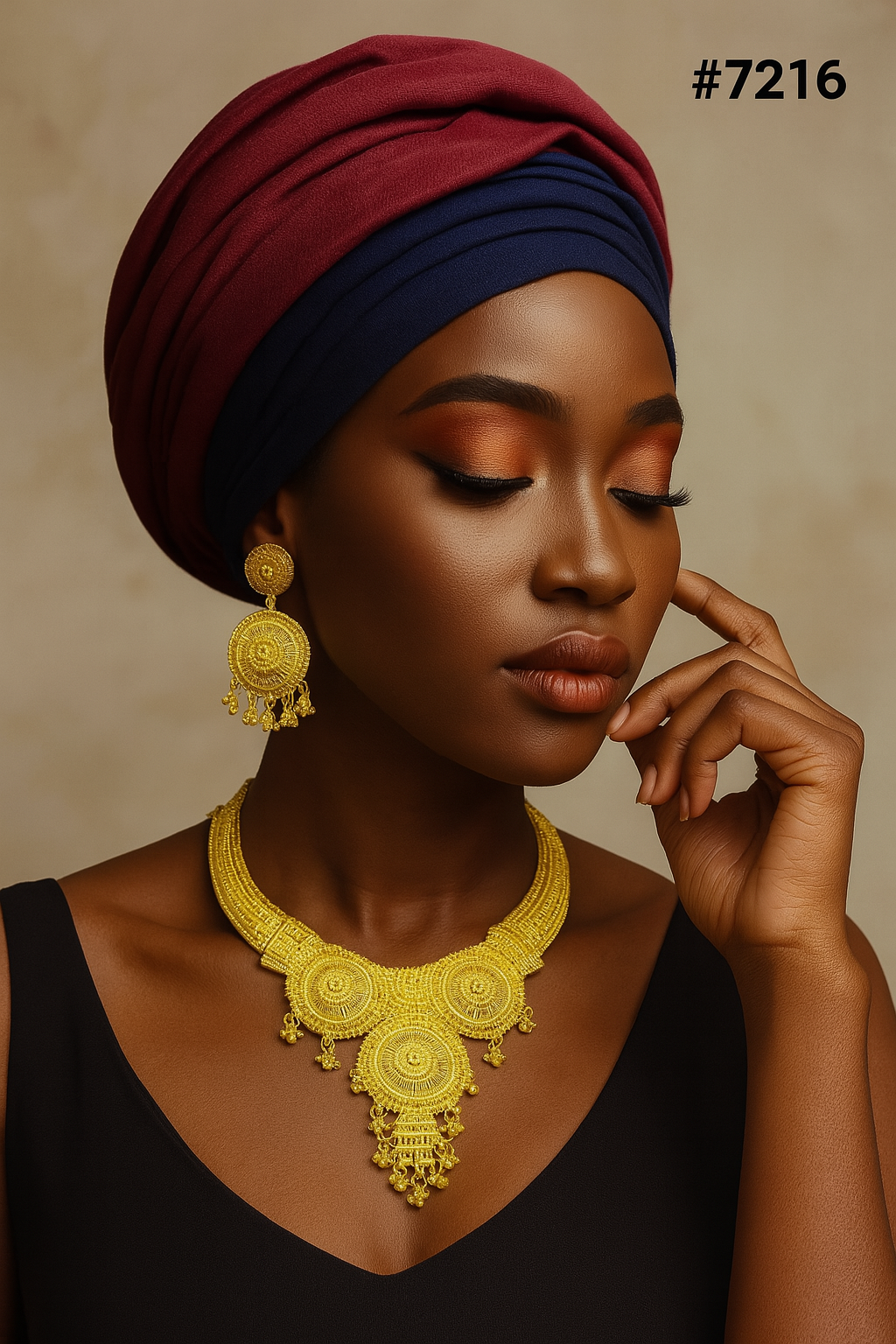 Gold Plated Short Necklace 1 Gram Gold Plated Jewellery PMJ Model No : 7216