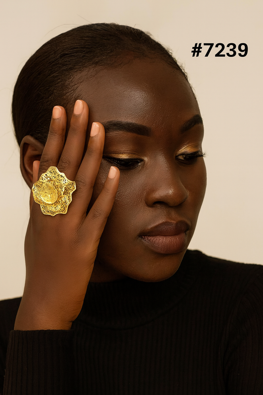 Gold Plated Finger Ring 1 Gram Gold Plated Jewellery PMJ Model No : 7239