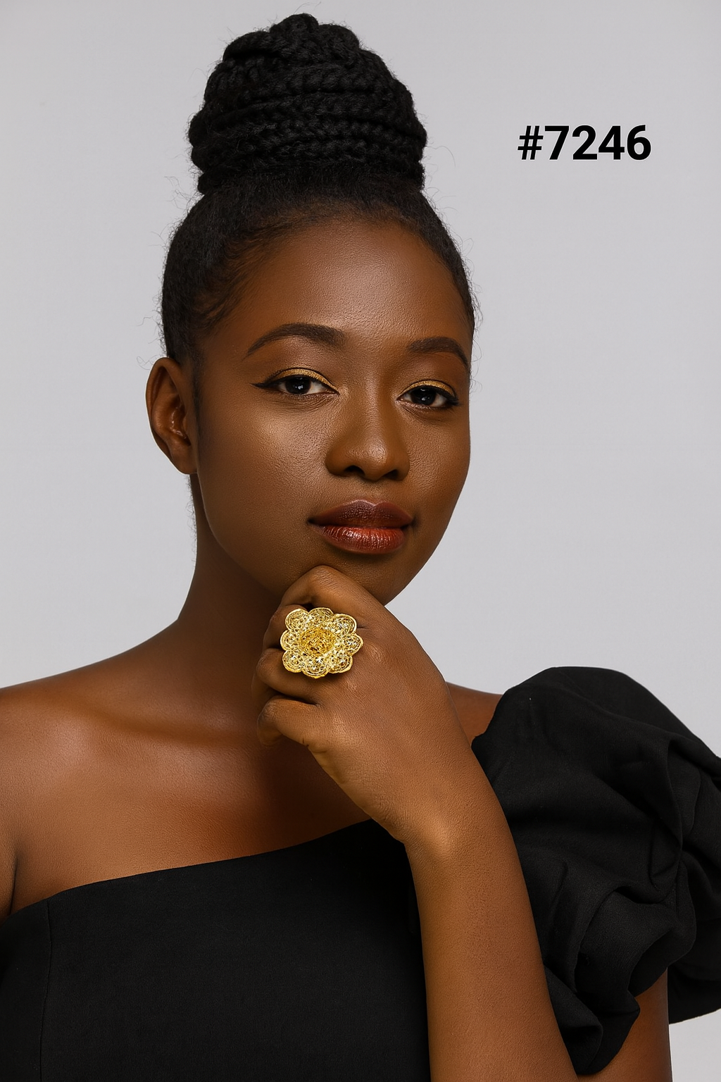 Gold Plated Finger Ring 1 Gram Gold Plated Jewellery PMJ Model No : 7246