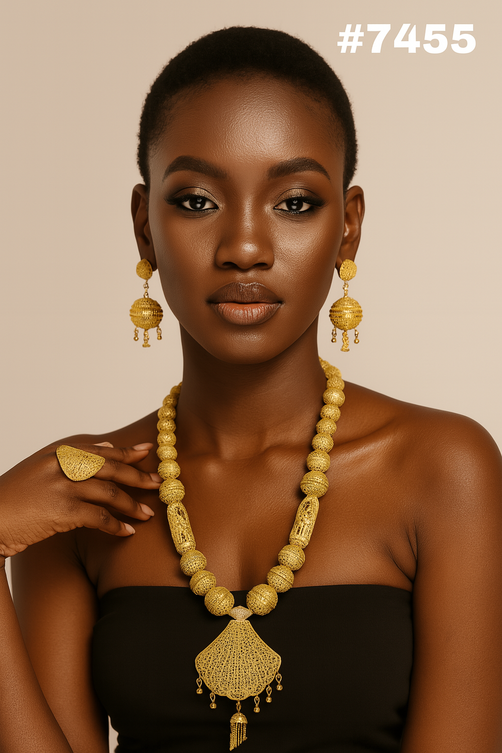 Gold Plated LONG NECKLACE 1 Gram Gold Plated Jewellery PMJ Model No : 7455