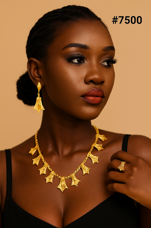 Gold Plated Short Necklace 1 Gram Gold Plated Jewellery PMJ Model No : 7500