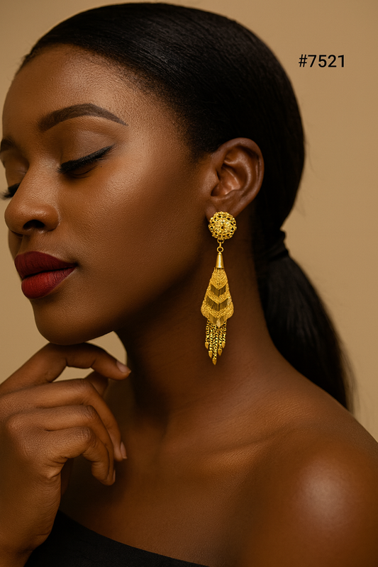 Gold Plated Designer Earrings, PMJ Model No: 7521