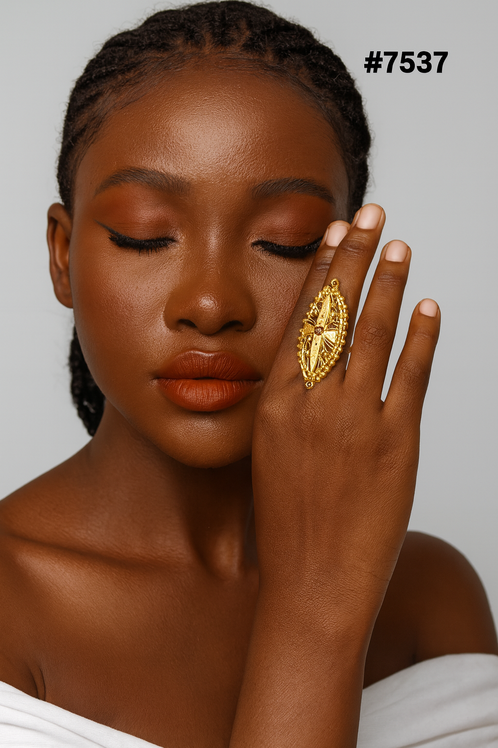 Gold Plated Finger Ring 1 Gram Gold Plated Jewellery PMJ Model No : 7537