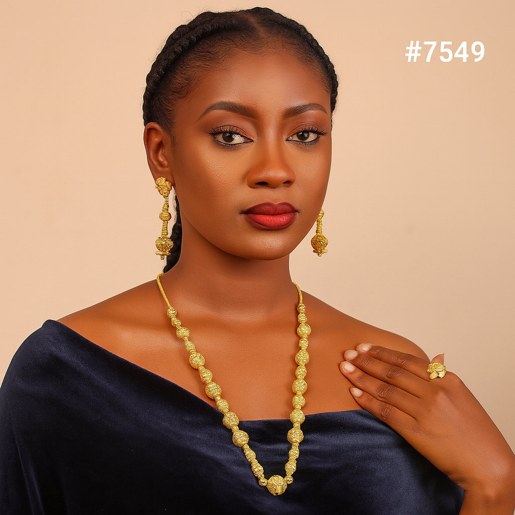 Gold Plated LONG NECKLACE 1 Gram Gold Plated Jewellery PMJ Model No : 7549