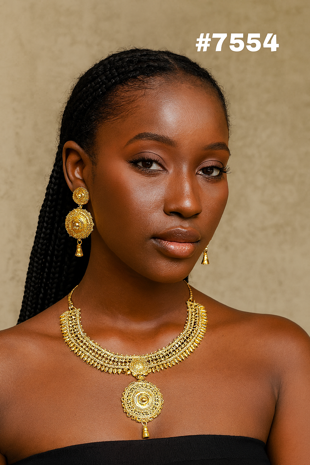 Gold Plated Short Necklace 1 Gram Gold Plated Jewellery PMJ Model No : 7554