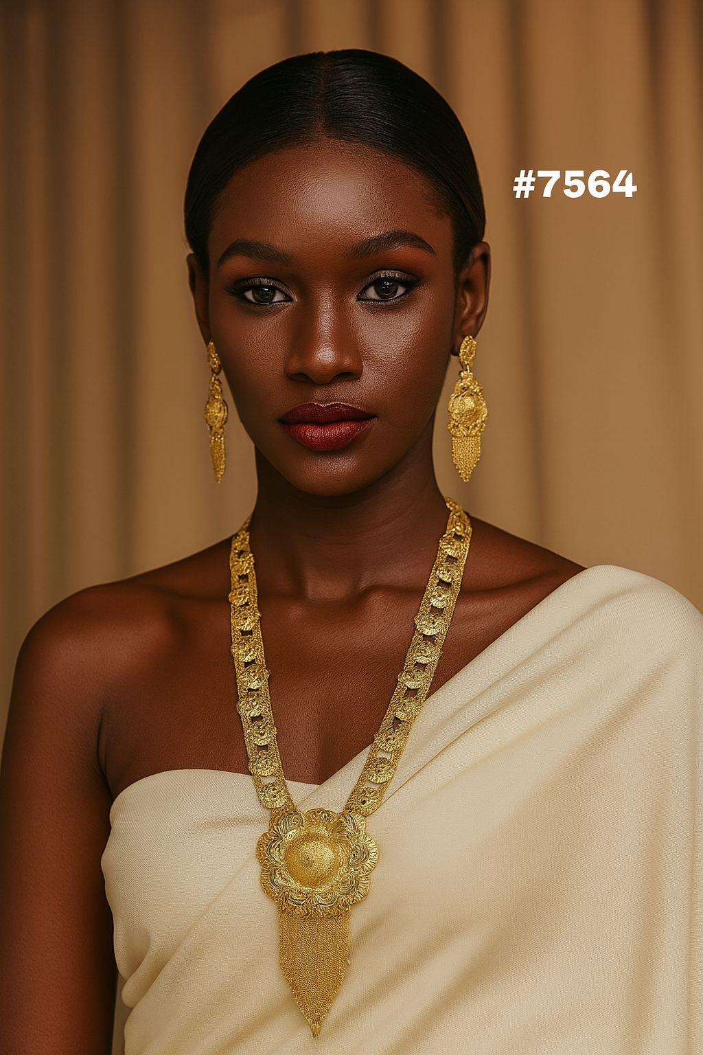 Gold Plated LONG NECKLACE 1 Gram Gold Plated Jewellery PMJ Model No : 7564