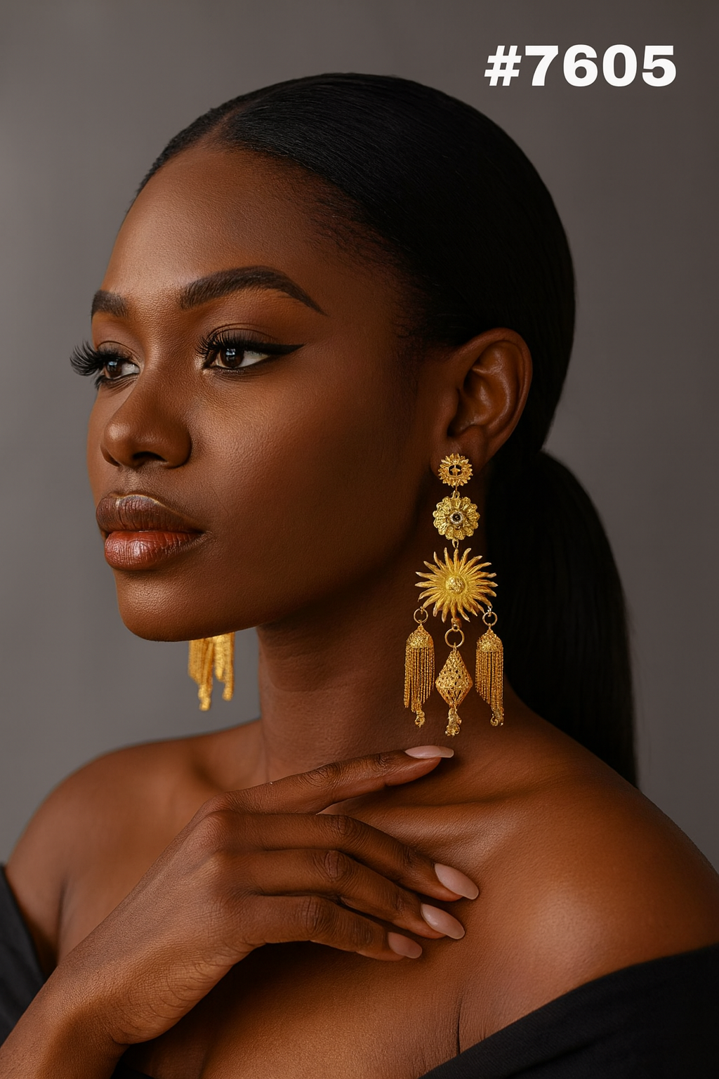 Gold Plated Jewellery, Earrings PMJ Model No : 7605