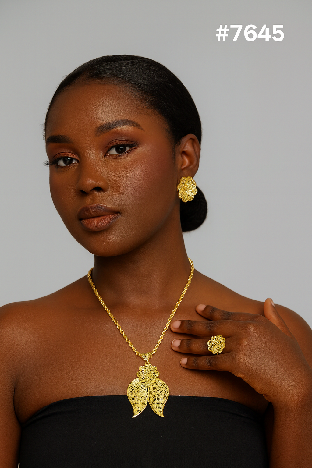 Gold Plated LONG Pendant NECKLACE 1 Gram Gold Plated Jewellery PMJ Model No : 7645