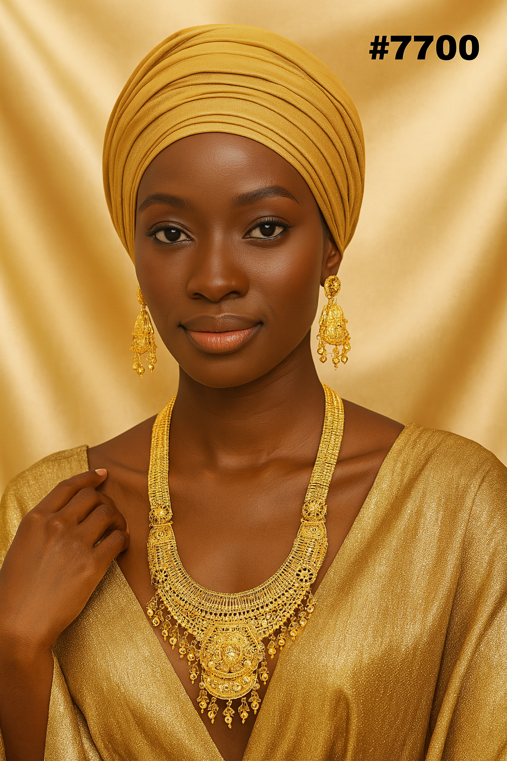 Exclusive Gold Plated Long Necklaces Set, PMJ Model No: 7700