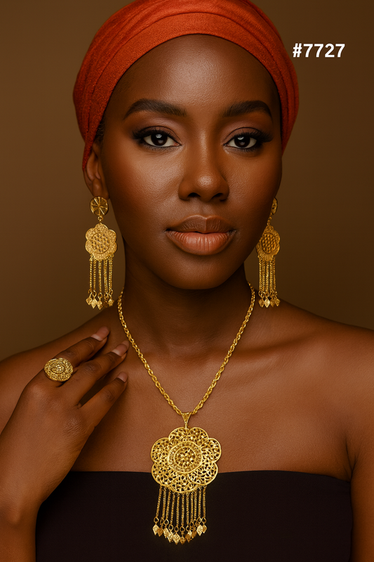 Gold Plated LONG Pendant NECKLACE 1 Gram Gold Plated Jewellery PMJ Model No : 7727