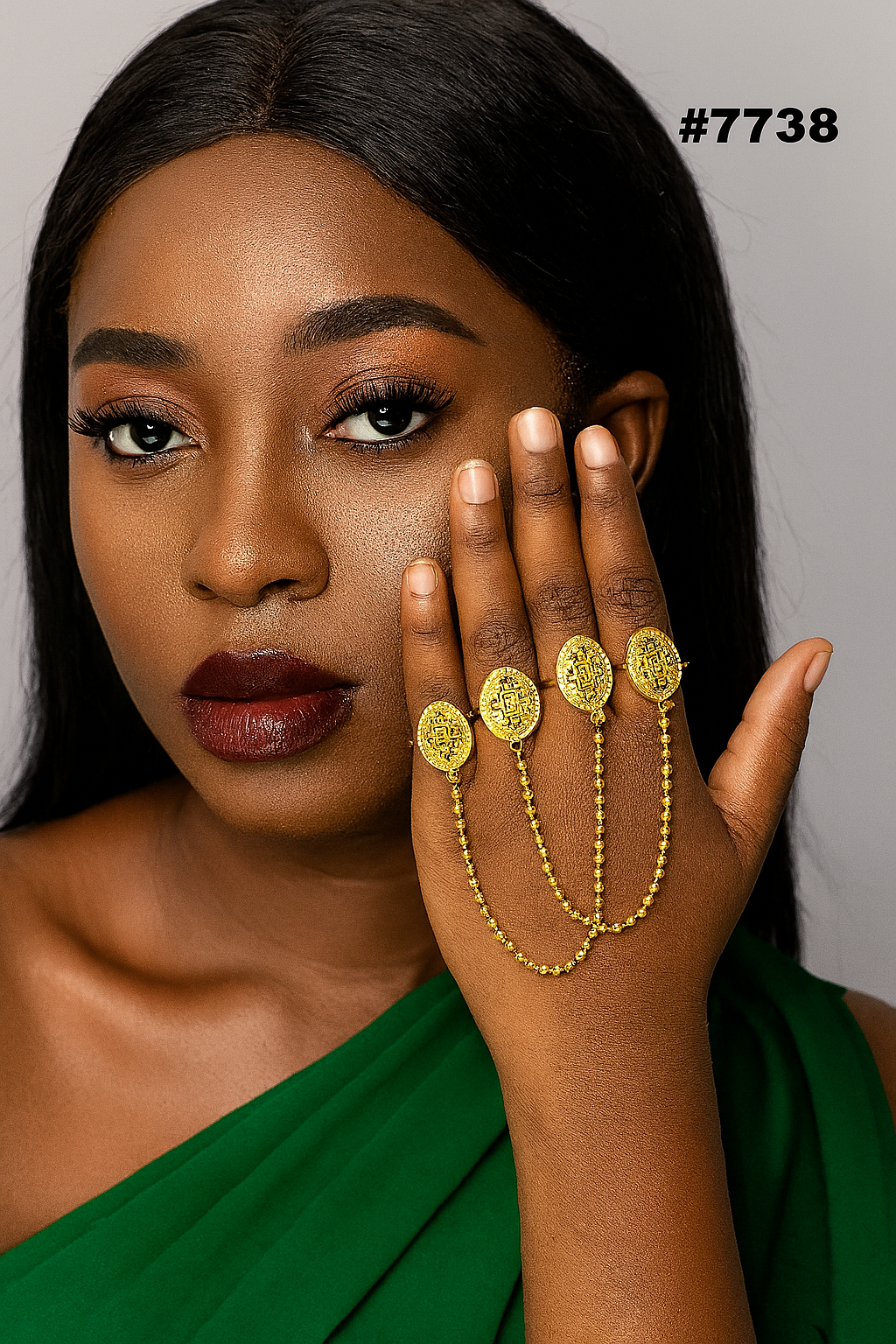 Gold Plated Finger Rings 1 Gram Gold Plated Jewellery PMJ Model No : 7738