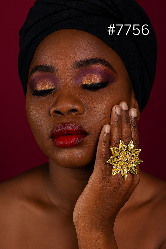 Gold Plated Finger Ring 1 Gram Gold Plated Jewellery PMJ Model No : 7756