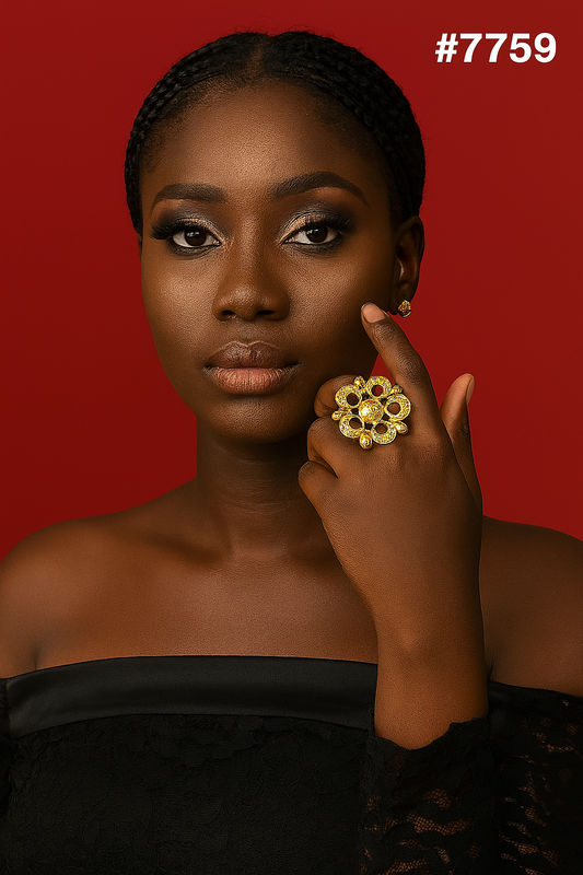 Gold Plated Finger Ring 1 Gram Gold Plated Jewellery PMJ Model No : 7759