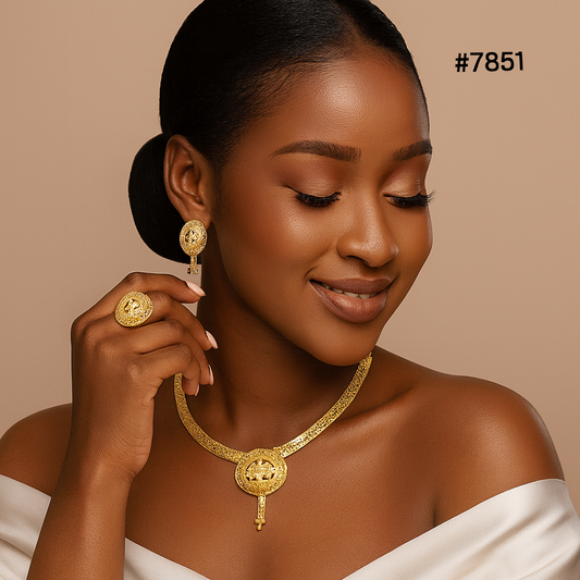 Gold Plated Short Necklace 5 Gram Gold Plated Jewellery PMJ Model No : 7851