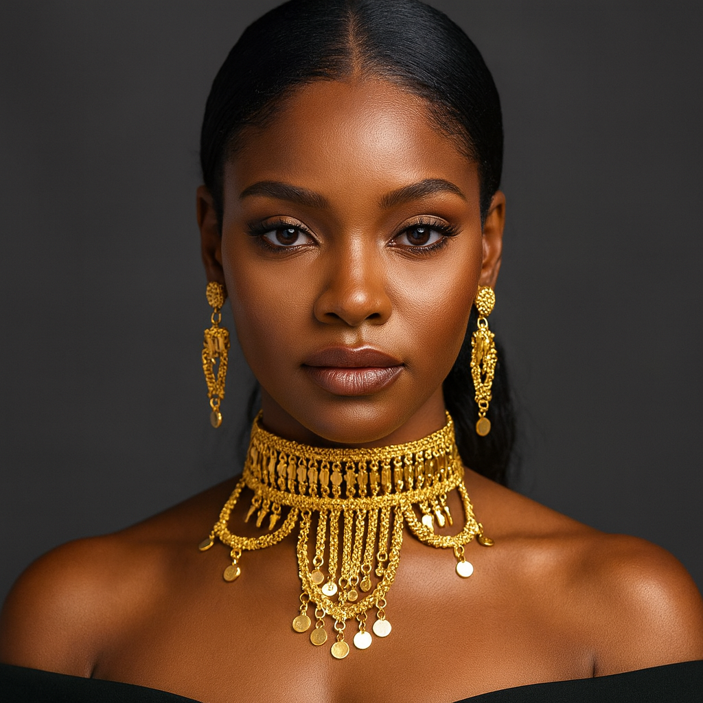 Gold Plated Short Necklace 5 Gram Gold Plated Jewellery PMJ Model No : 7921