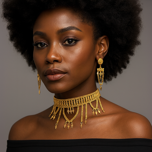 Gold Plated Short Necklace 5 Gram Gold Plated Jewellery PMJ Model No : 7922