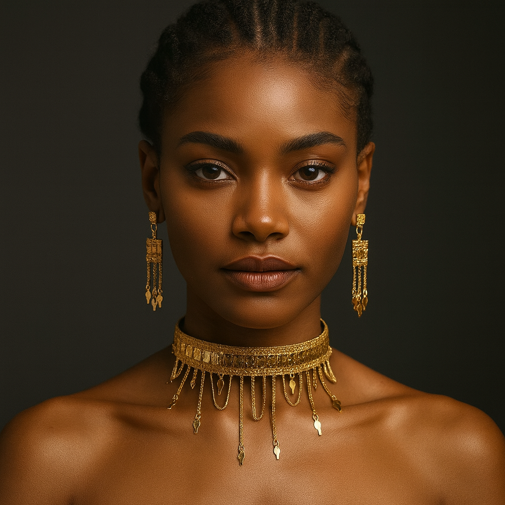 Gold Plated Short Necklace 5 Gram Gold Plated Jewellery PMJ Model No : 7924