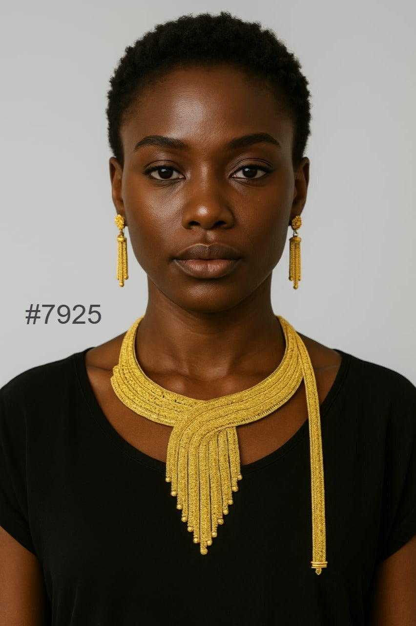 Gold Plated Short Necklace 5 Gram Gold Plated Jewellery PMJ Model No : 7925