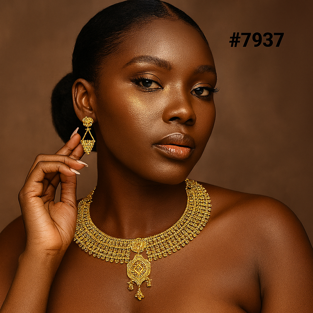 Gold Plated Short Necklace 5 Gram Gold Plated Jewellery PMJ Model No : 7937