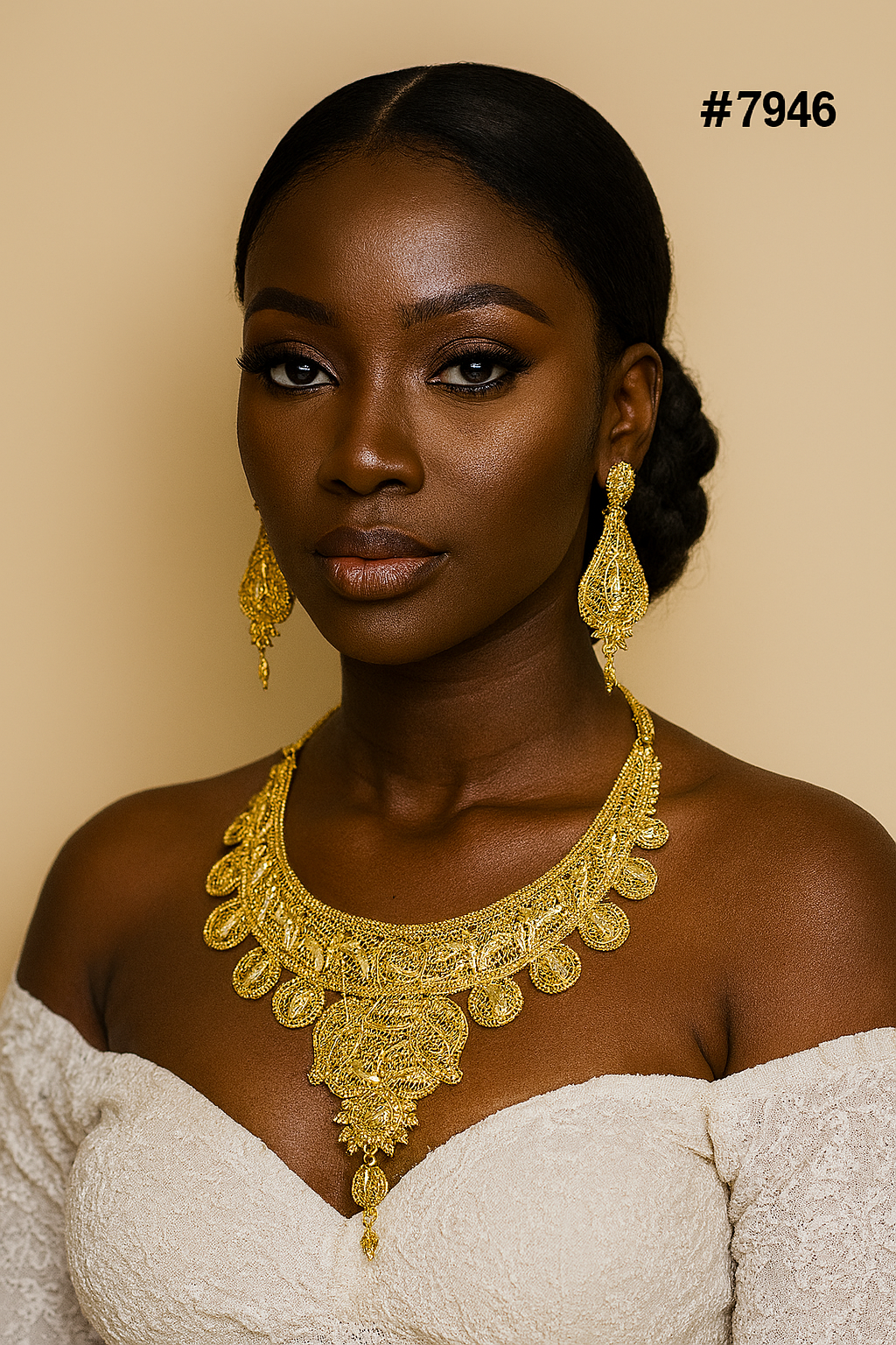 Gold Plated Short NECKLACE 5 Gram Gold Plated Jewellery PMJ Model No : 7946