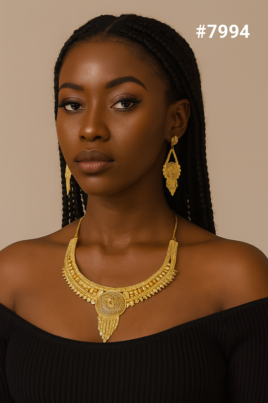 Gold Plated Short NECKLACE 5 Gram Gold Plated Jewellery PMJ Model No : 7994