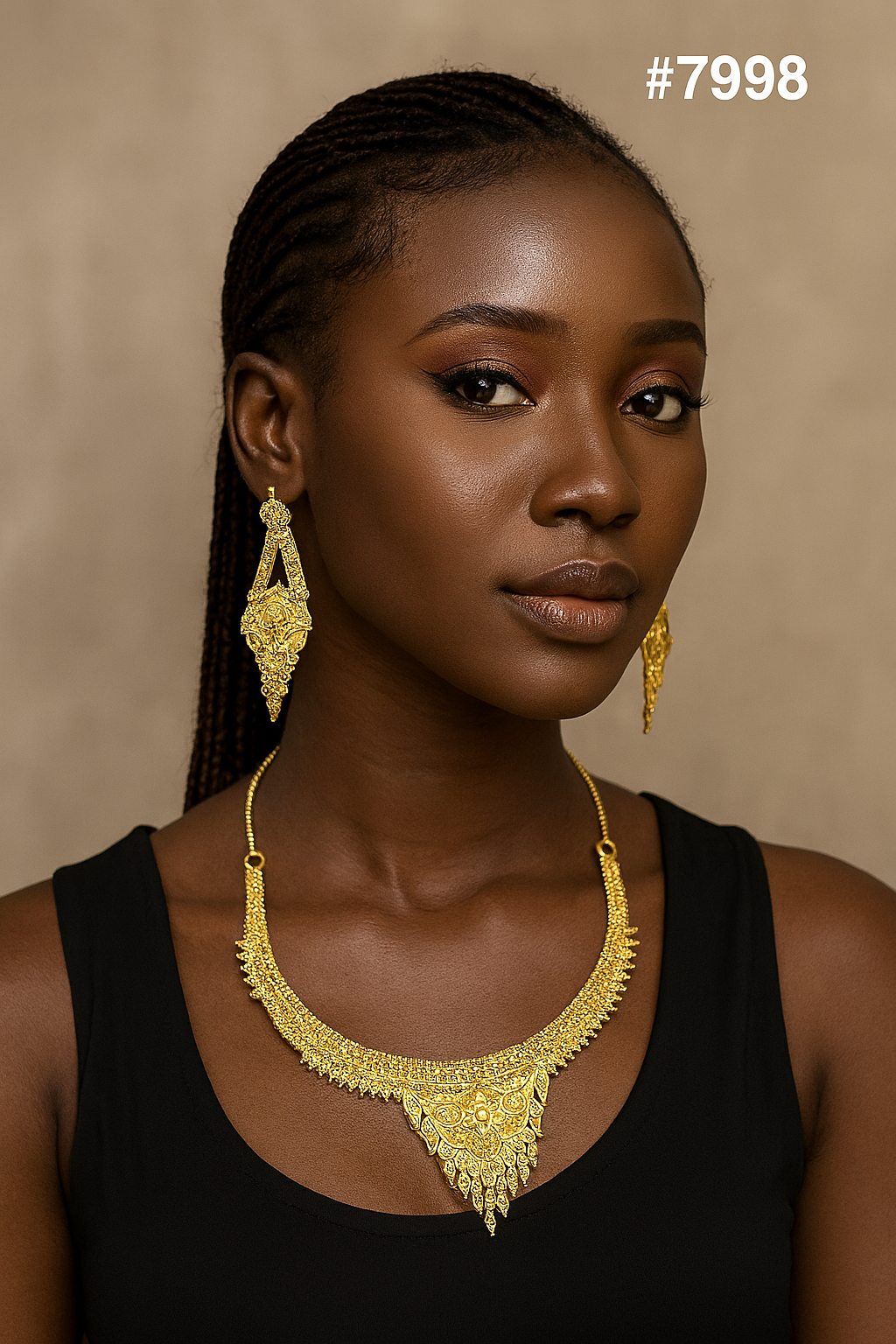 Gold Plated Short NECKLACE 5 Gram Gold Plated Jewellery PMJ Model No : 7998