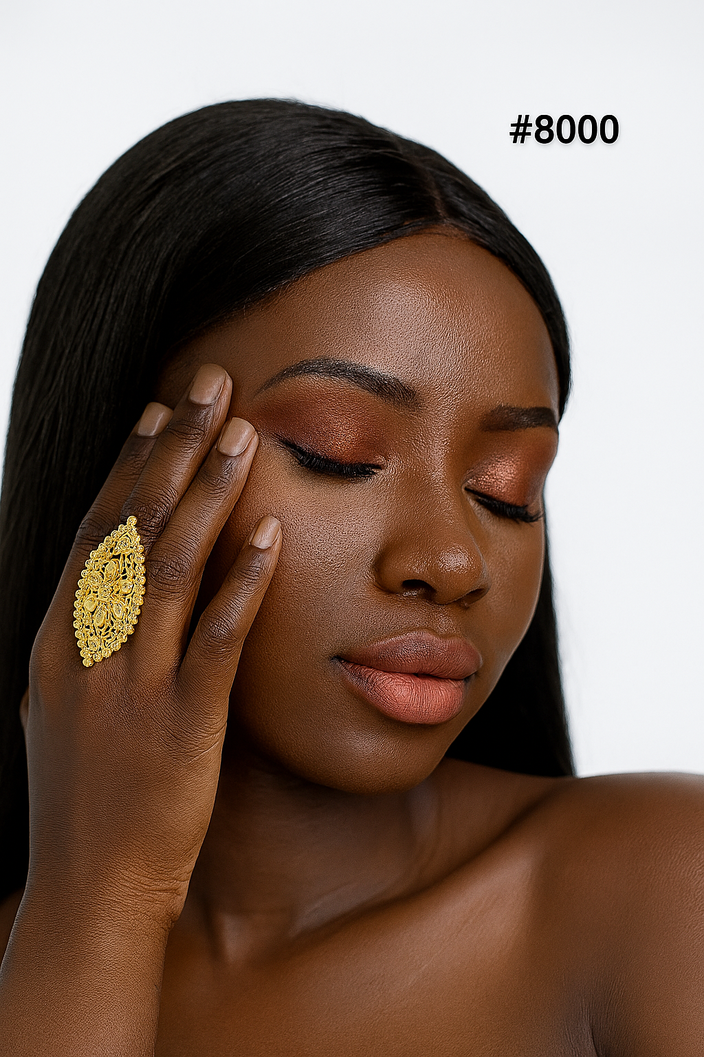 Gold Plated Finger Ring 5 Gram Gold Plated Jewellery PMJ Model No : 8000