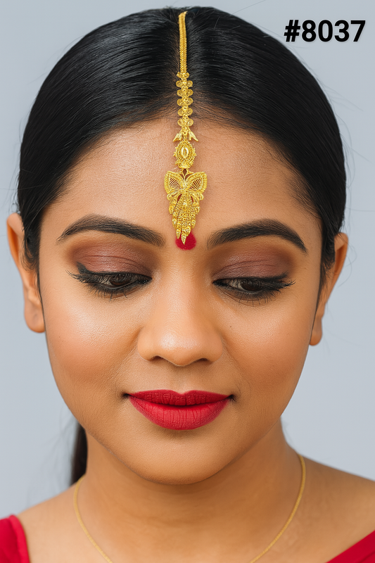 Gold Plated Maang Tika 5 Gram Gold Plated Jewellery PMJ Model No : 8037