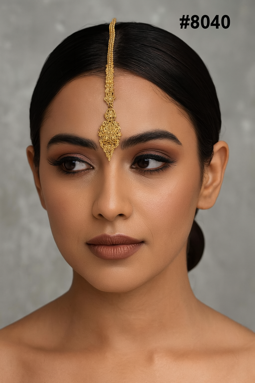 Gold Plated Maang Tika 5 Gram Gold Plated Jewellery PMJ Model No : 8040