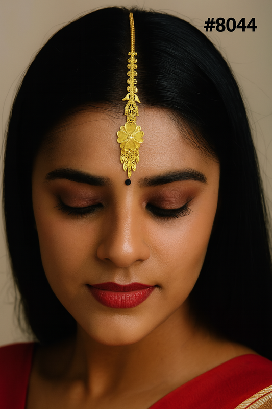 Gold Plated Maang Tika 5 Gram Gold Plated Jewellery PMJ Model No : 8044