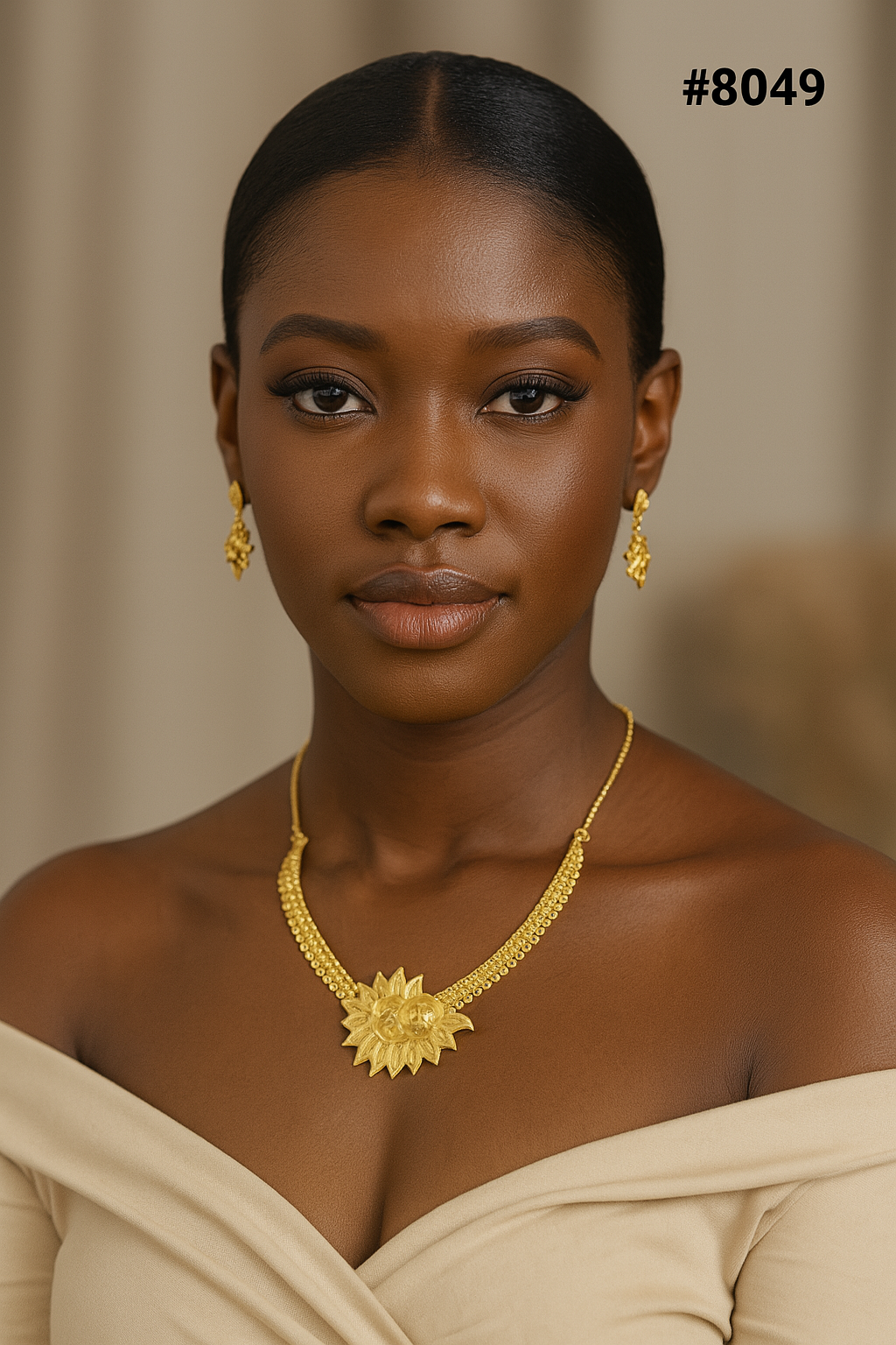 Gold Plated Short NECKLACE 5 Gram Gold Plated Jewellery PMJ Model No :8049