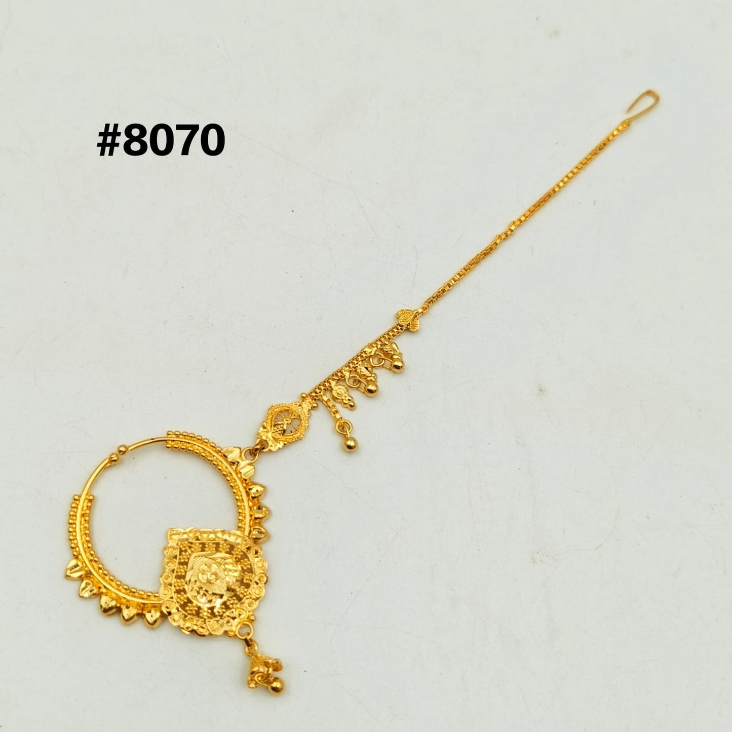 Gold Plated Nose Ring 1 Gram Gold Plated Jewellery PMJ Model No : 8070
