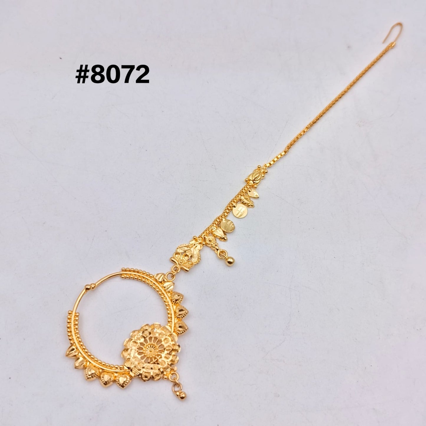 Gold Plated Nose Ring 1 Gram Gold Plated Jewellery PMJ Model No : 8072