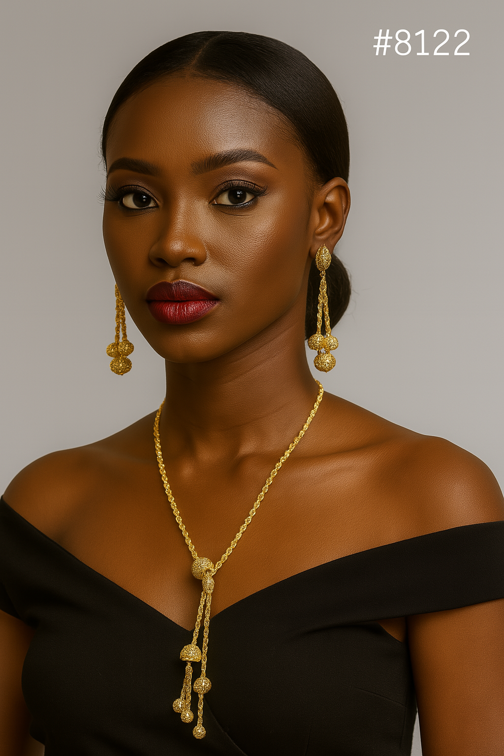 Gold Plated Long NECKLACE 5 Gram Gold Plated Jewellery PMJ Model No : 8122