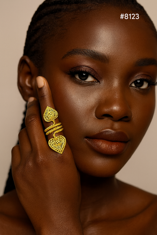 Gold Plated Finger Ring 5 Gram Gold Plated Jewellery PMJ Model No : 8123