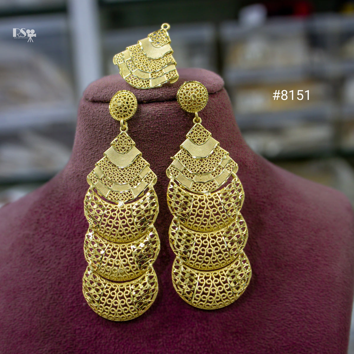Gold Plated EARRING 1 Gram Gold Plated Jewellery PMJ Model No : 8151