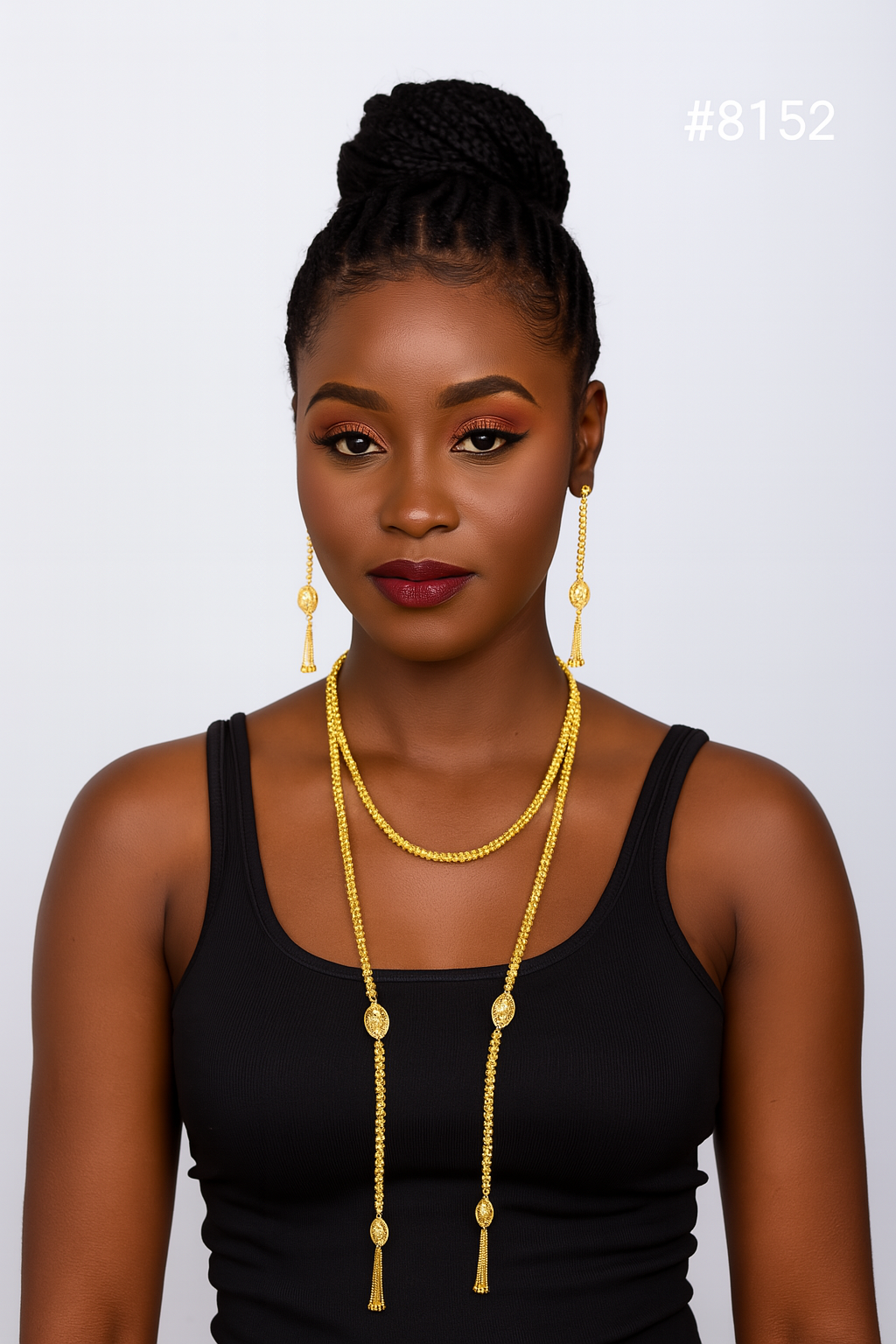 Gold Plated Long NECKLACE 5 Gram Gold Plated Jewellery PMJ Model No : 8152