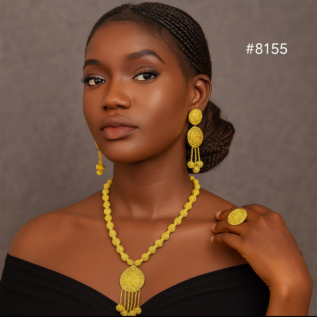 Gold Plated LONG NECKLACE 5 Gram Gold Plated Jewellery PMJ Model No : 8155