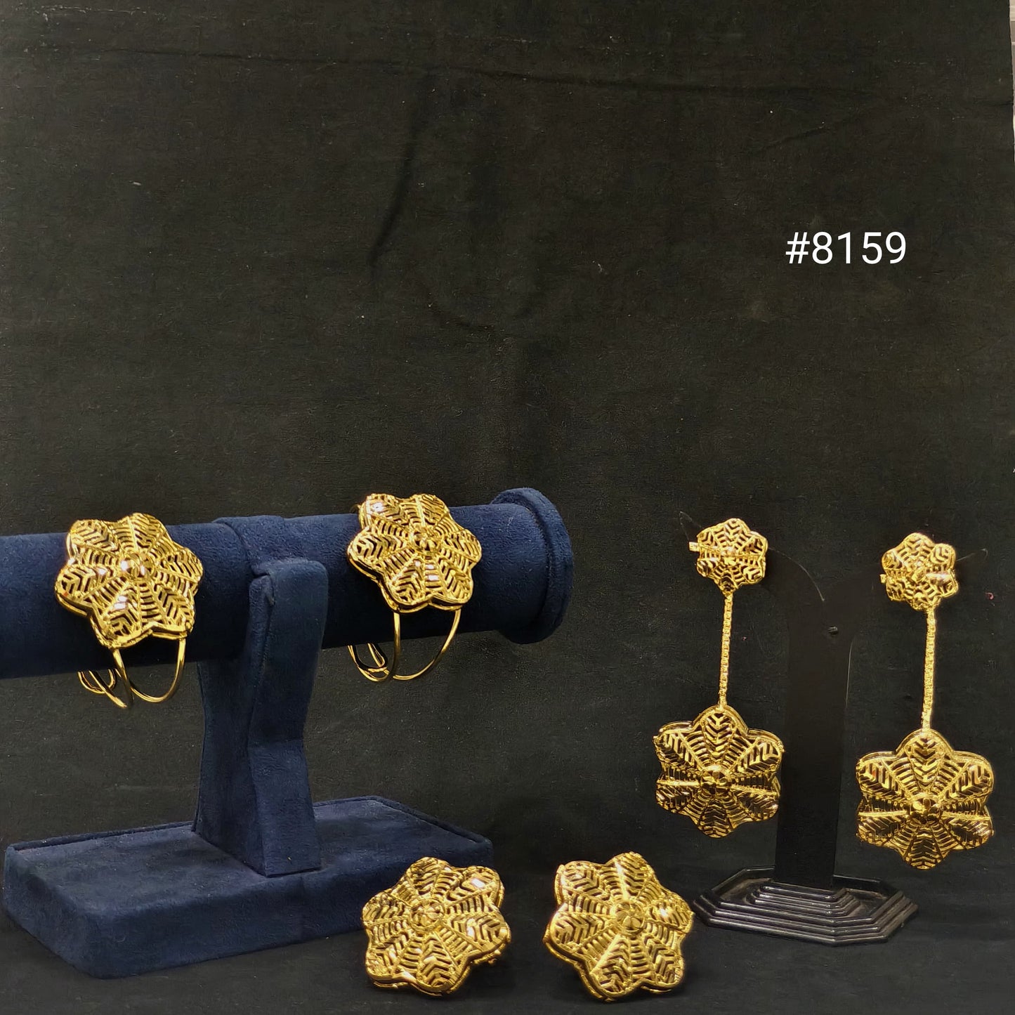 Exquisite Bracelet Set, Statement Earrings & Finger Rings Combo set PMJ model no : 8159