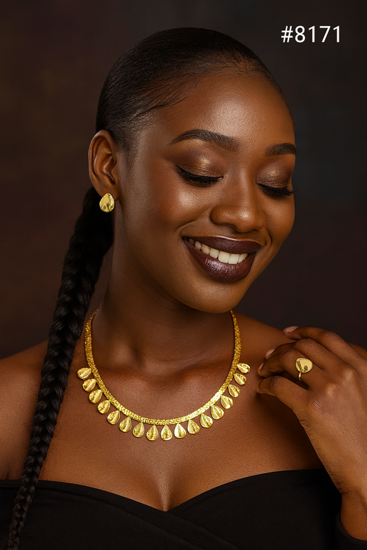 Gold Plated Short NECKLACE 5 Gram Gold Plated Jewellery PMJ Model No : 8171